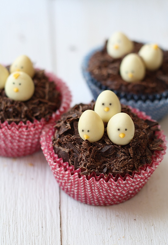 Bunny-themed Easter cupcake