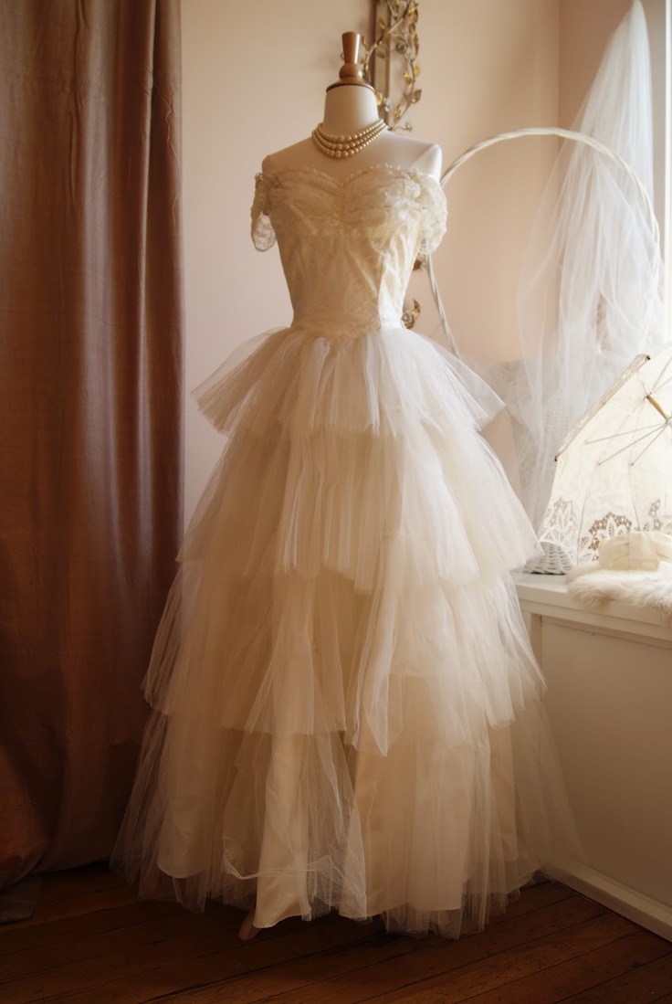 Classic vintage bridal gown
