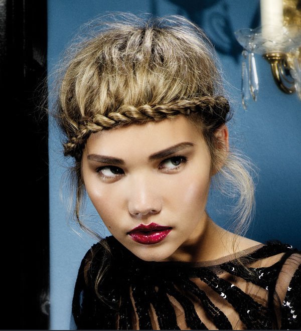 Textured braided bang detail