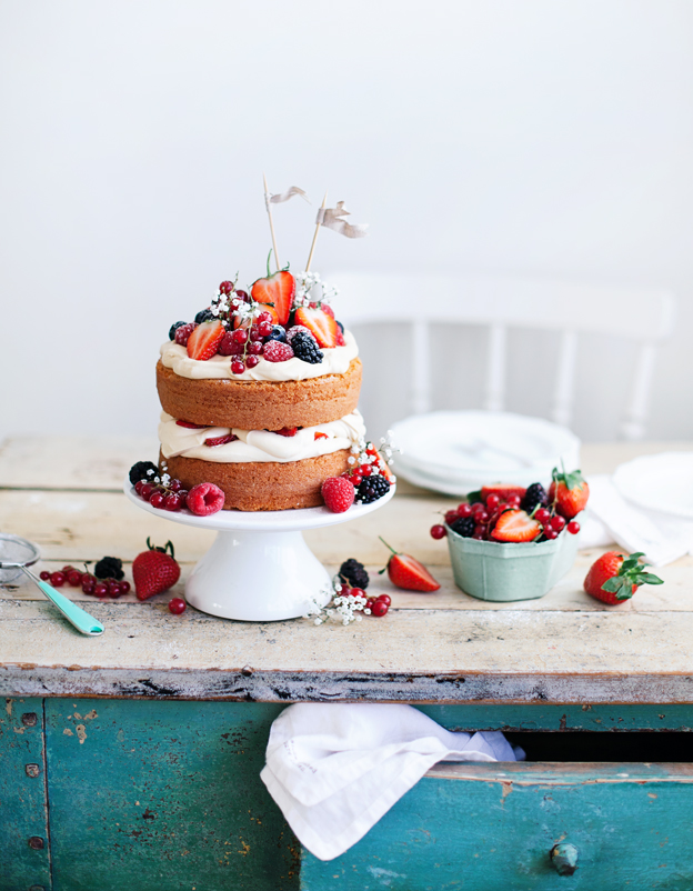 Soft-light cake still life