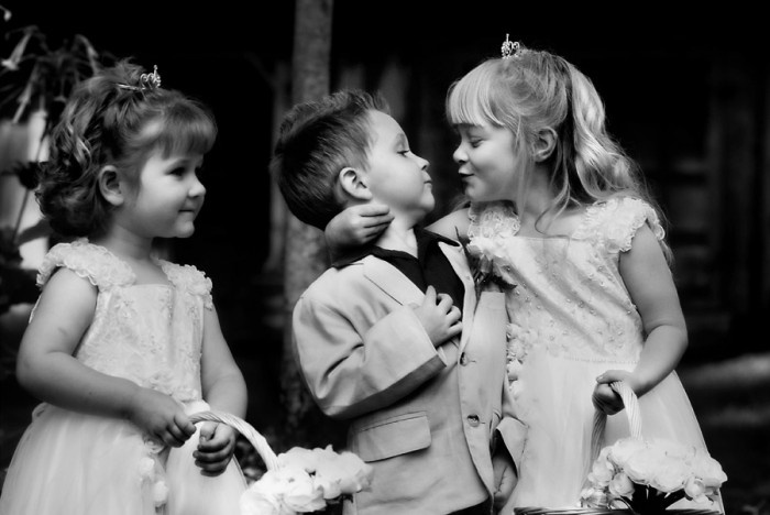 Flower girl and ring bearer together