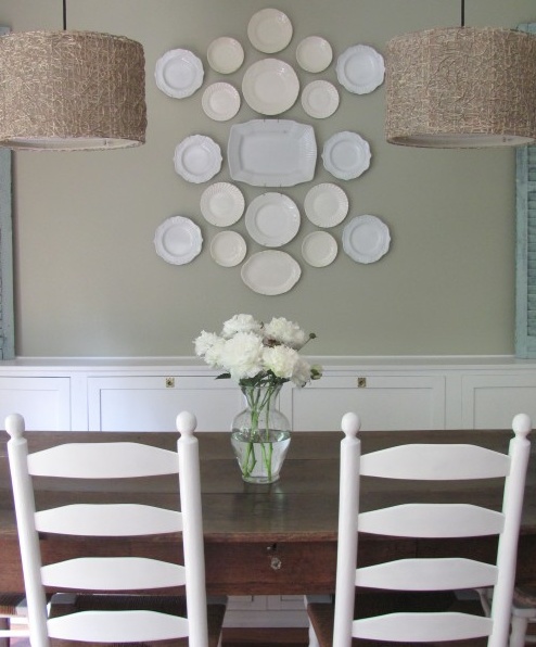 Loose salon-style plate grouping