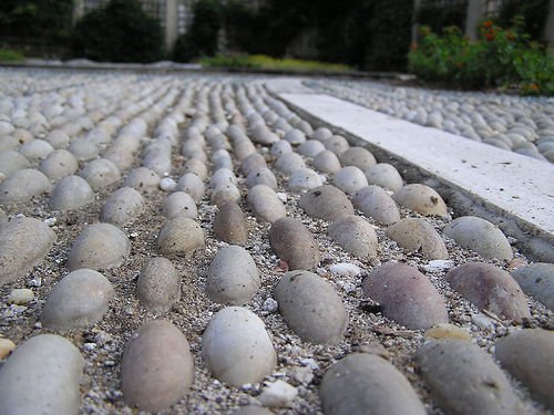 Simple stone garden accent