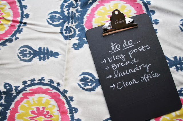 DIY chalkboard clipboard