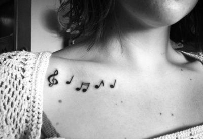 Music across collarbone