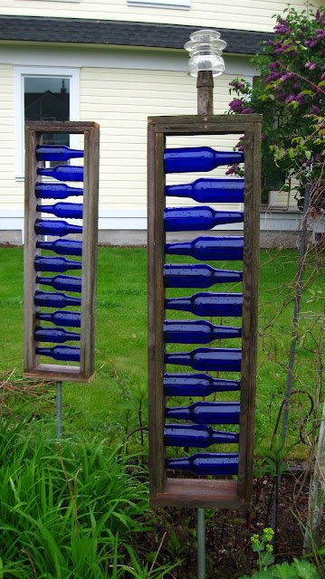 Bottle garden sculpture