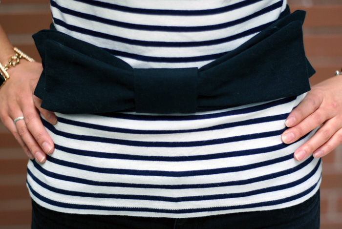 DIY fabric bow belt