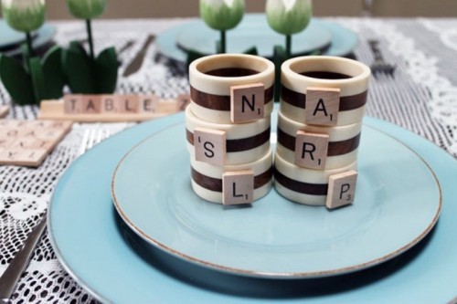 DIY Scrabble tile craft detail
