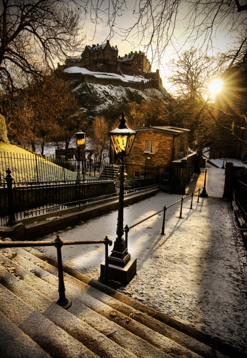 Winter porch and threshold
