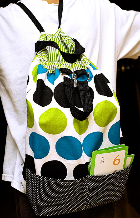 Handmade kids backpack project