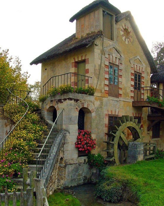 A little cottage. Hamlet of Marie Antoinette, Versailles, France Hamlet of Marie Antoinette, Versailles, France