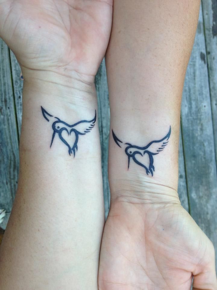 Minimal sister tattoo idea