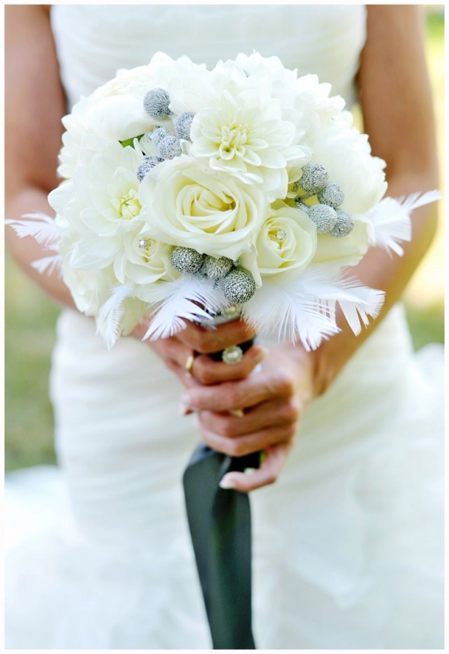 Winter bouquet with dried elements