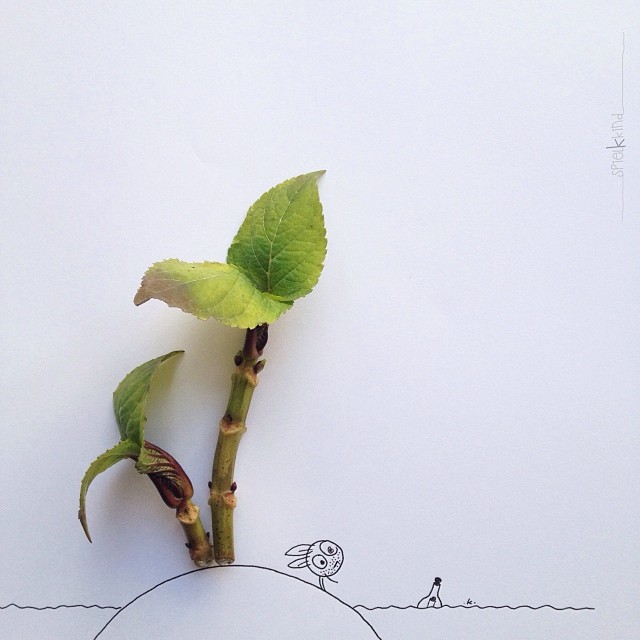 Spielkkind nature collage with monster