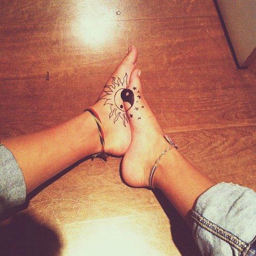 Small matching sister tattoos