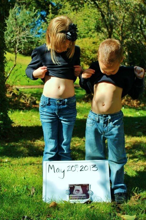 Baby announcement photo