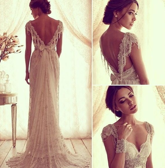 Vintage bridal dress close-up