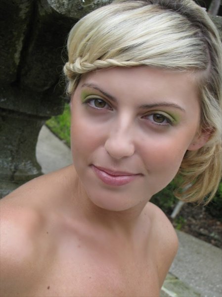 Creative braided bangs style