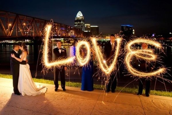 Artistic wedding day photograph