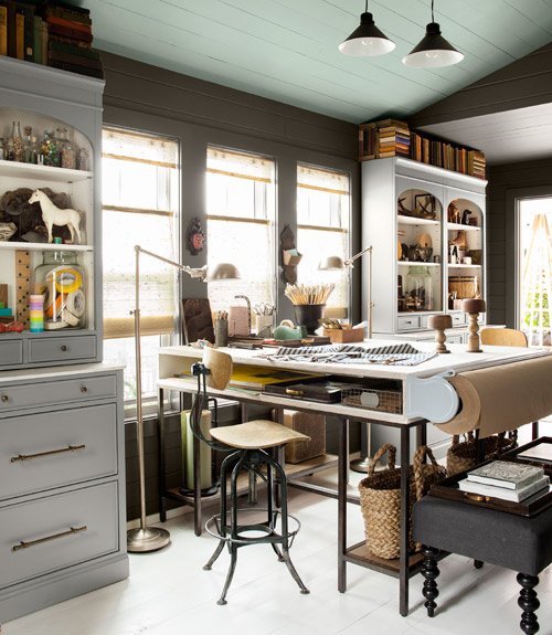 Home craft studio layout
