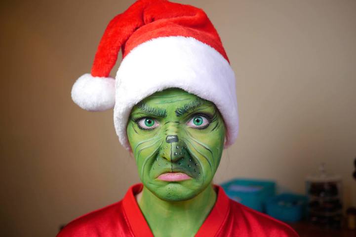 Makeup transformation portrait