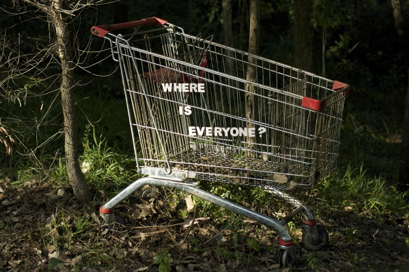Clever typographic installation in public space