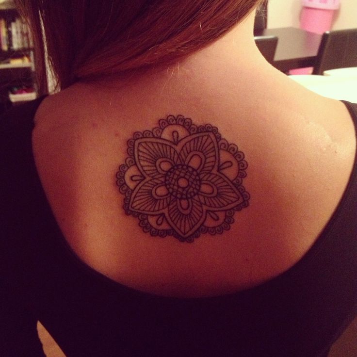 Sternum mandala tattoo