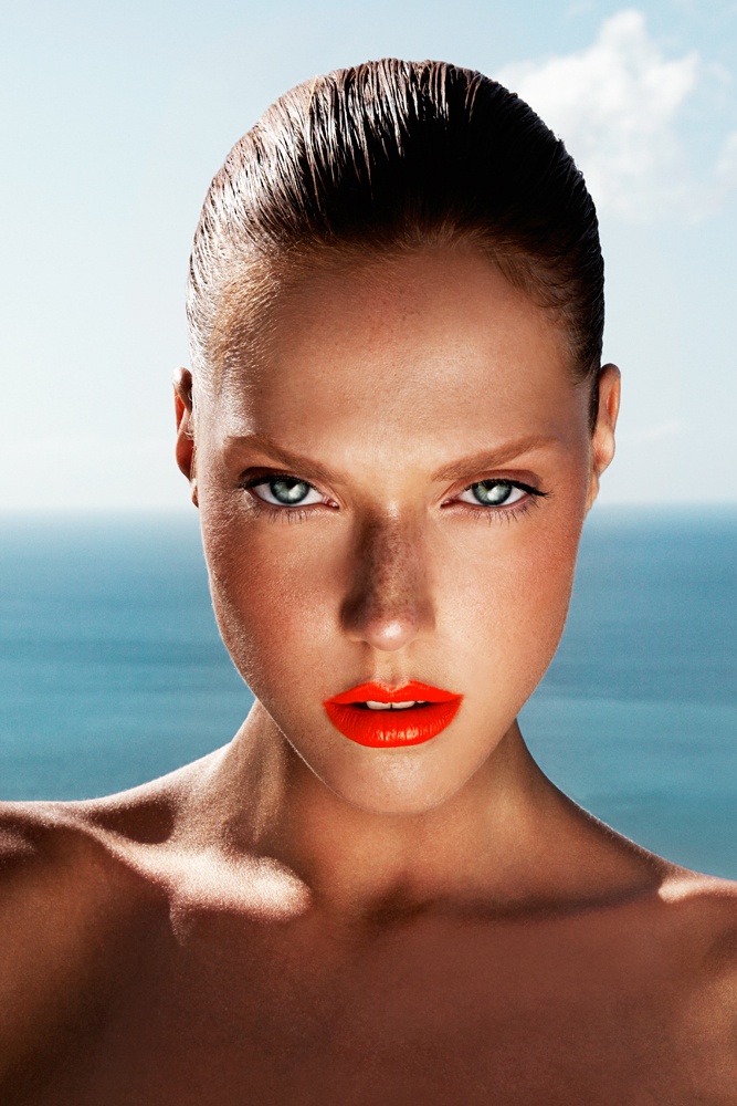 Sheer summer base makeup example