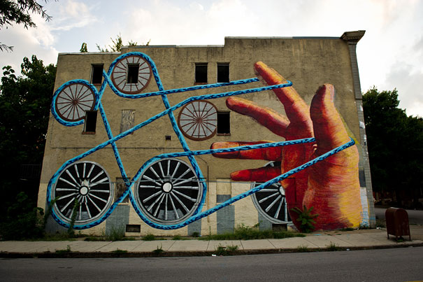 Street art mural in Baltimore, USA