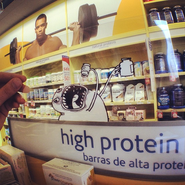 Doodle character placed into a real setting with transparency film