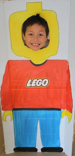 Tall LEGO birthday party decoration