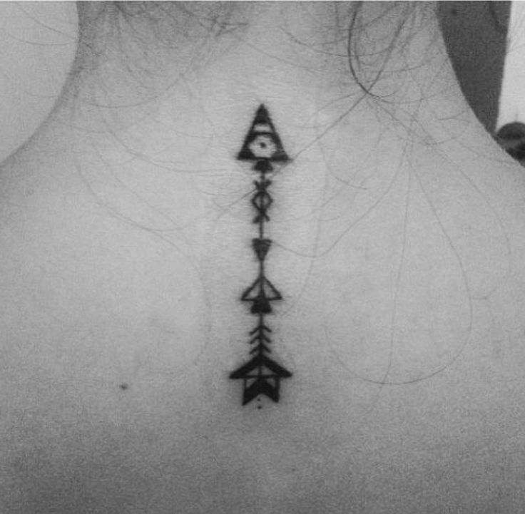Ornamental arrow tattoo pattern
