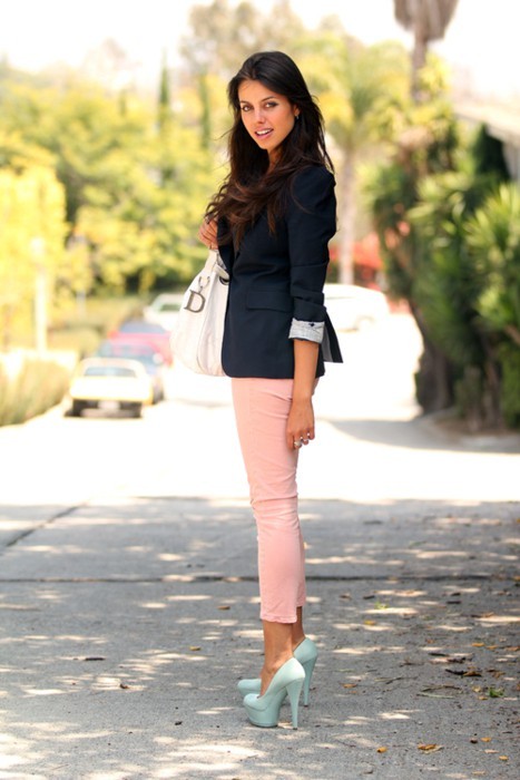 Sidewalk fashion look from a global street style series