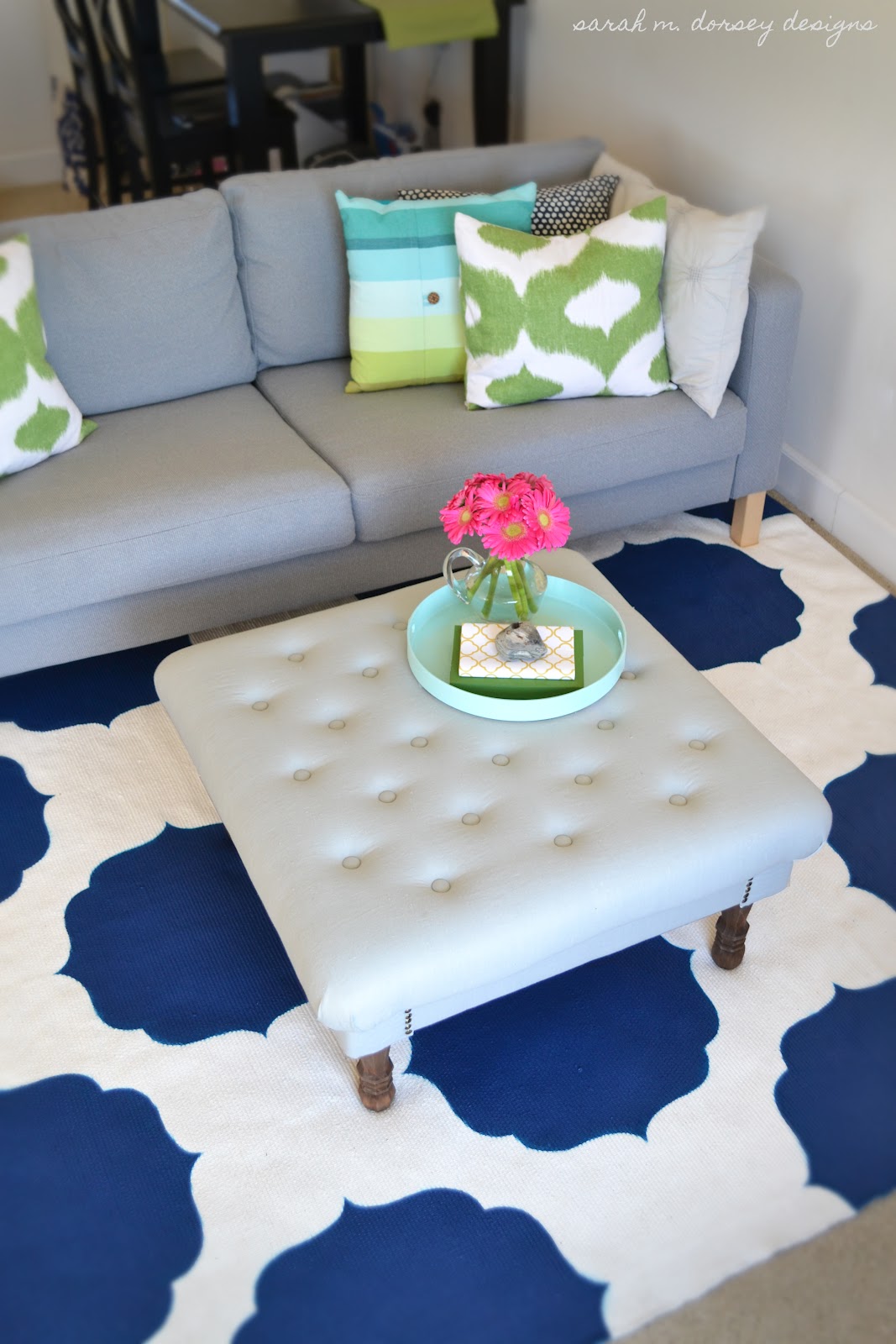 Painted Moroccan-style DIY rug
