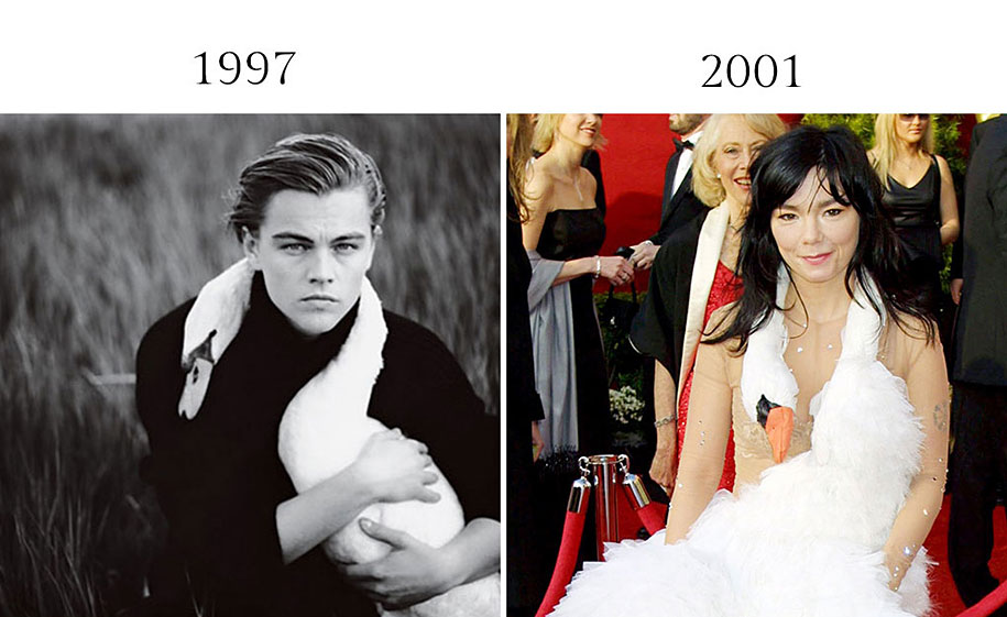 Fashion history comparison pairing iconic past and present looks
