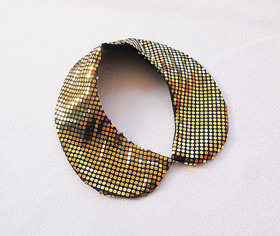 Handmade detachable collar styled on a simple neckline