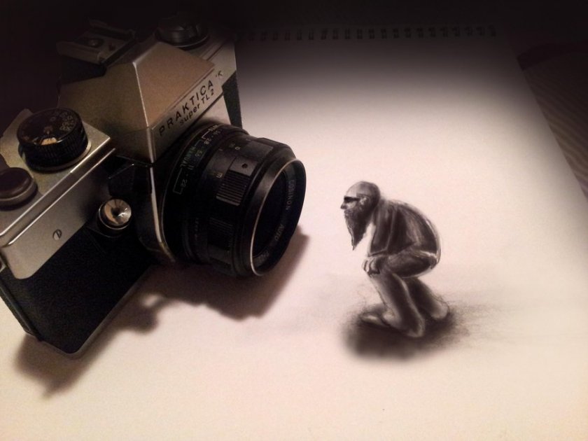 Ramon Bruin optical illusion drawing
