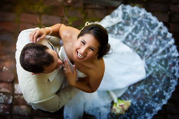Emotional wedding photography scene