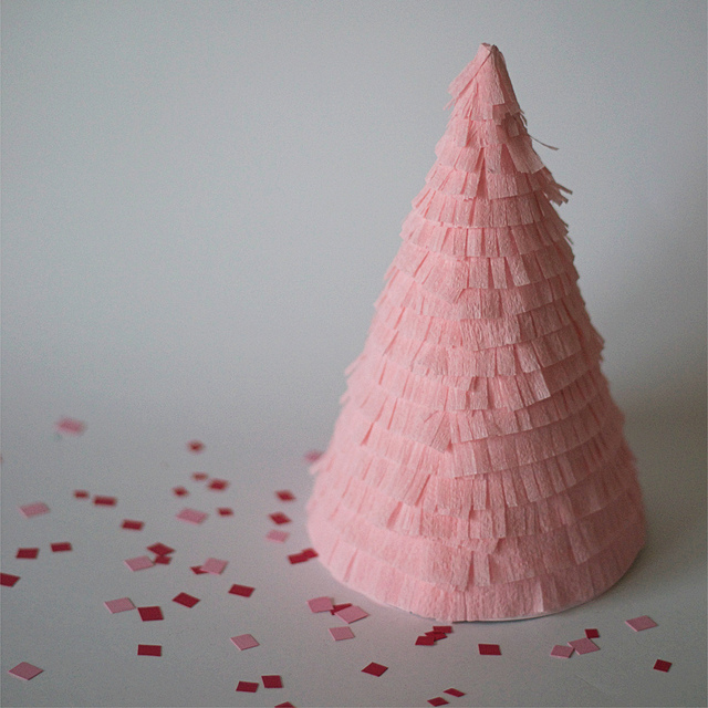 Fringe tree cone party hat