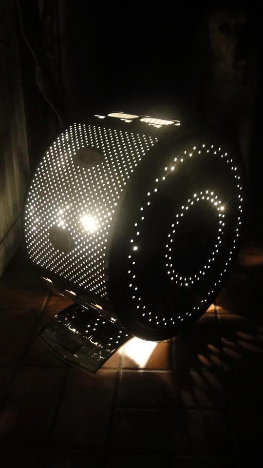 Washing machine drum light or planter