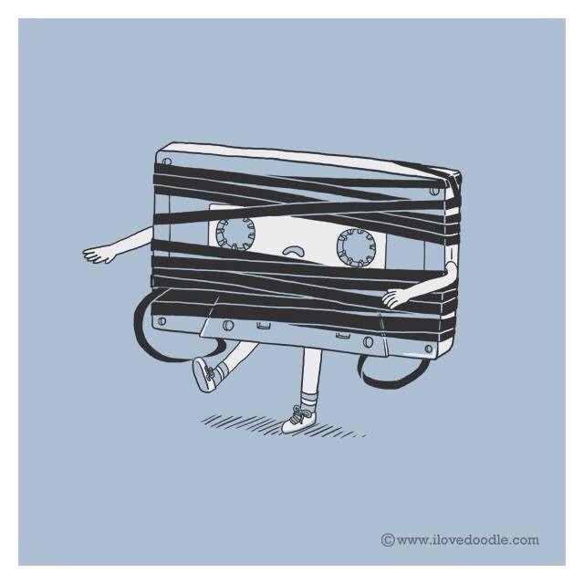ilovedoodle artwork with a clear visual punchline