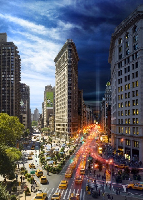 Urban New York cityscape frame