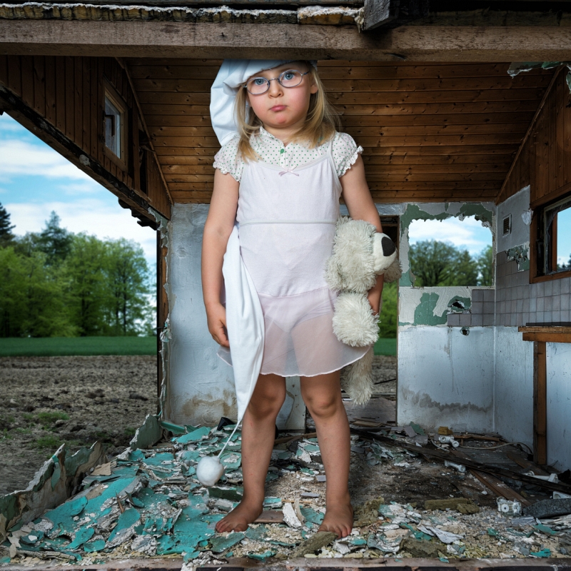 The big girl in the small hut