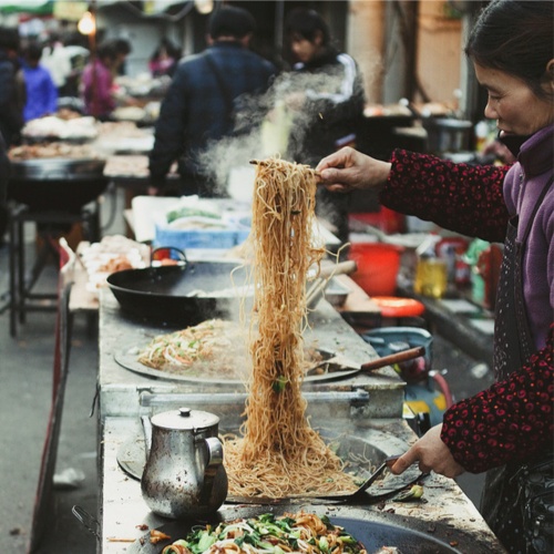 Street food ready to eat