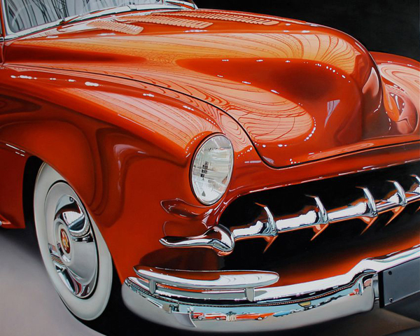 Glossy classic car artwork