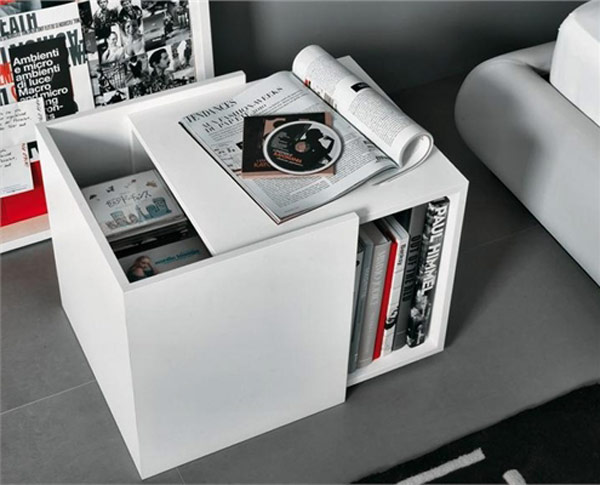 Bedside table with open storage