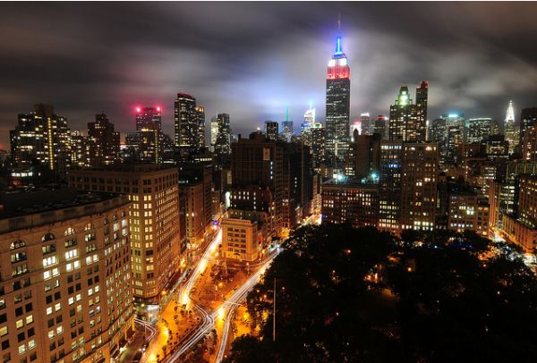 New York city lights photograph by Ben Leshchinsky