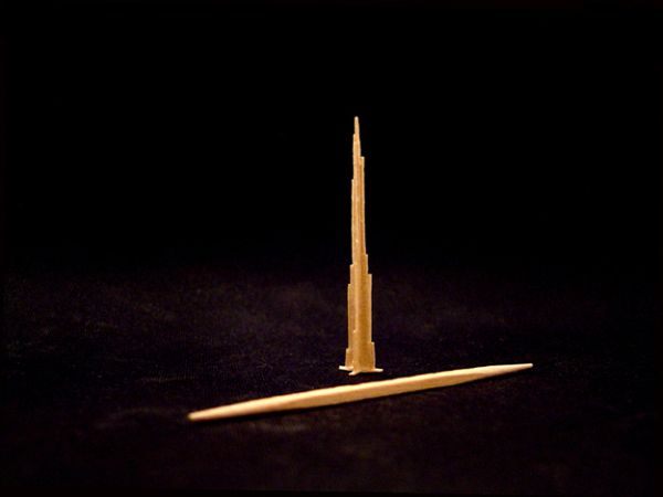 Small toothpick sculpture