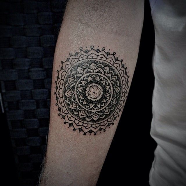 Geometric mandala tattoo