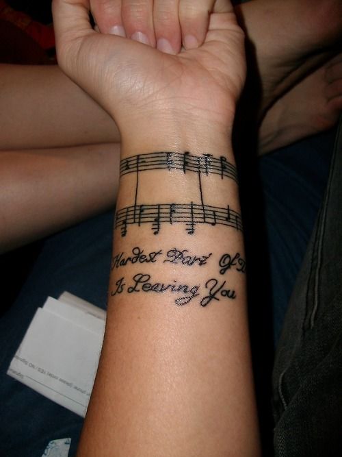 Piano keys tattoo